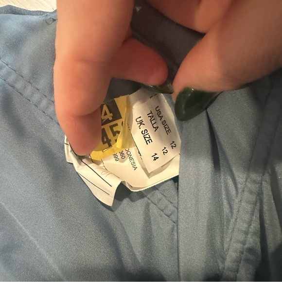 Mori Lee Boho Chic Chiffon Gown. Slate. 12 - Picture 6 of 9